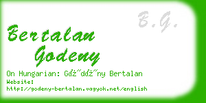 bertalan godeny business card
